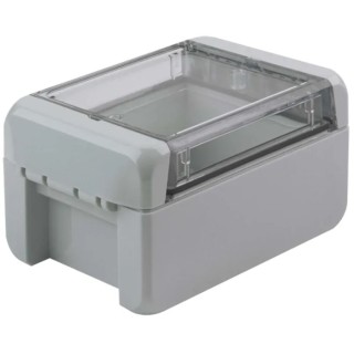 Bopla Bocube Series Light Grey Transparent Lid Polycarbonate Enclosure, IP66, IP68, IK07, 60 96022125 B 100806 PC-V0-G-7035