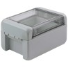Bopla Bocube Series Light Grey Transparent Lid Polycarbonate Enclosure, IP66, IP68, IK07, 60 96022125 B 100806 PC-V0-G-7035
