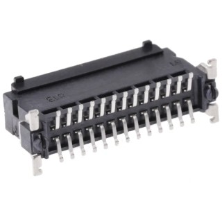 ERNI SMC Series Straight Surface PCB Header 26 Contacts 1.27 mm Pitch 2 Row Shrouded 063209 / 063209-E