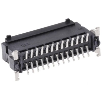 ERNI SMC Series Straight Surface PCB Header 26 Contacts 1.27 mm Pitch 2 Row Shrouded 063209 / 063209-E