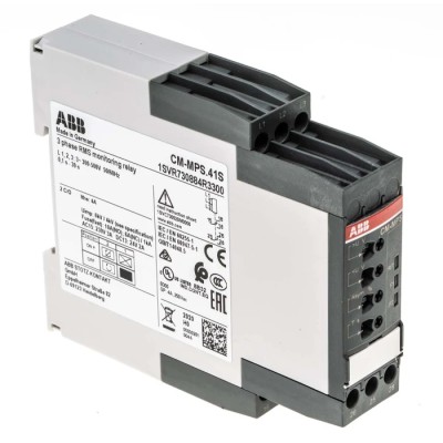 ABB Monitoring Relay 3 Phase DPDT DIN Rail, 400V AC, 18VA Power, CM-MPS Series 1SVR730884R3300 CM-MPS.41S