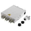 Telegartner 6 Port ST Duplex Multimode Fibre Optic Patch Panel Flat Panel Zinc Plated Sheet Steel 125x35x140mm H82050K0001