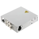 Telegartner 6 Port ST Duplex Multimode Fibre Optic Patch Panel Flat Panel Zinc Plated Sheet Steel 125x35x140mm H82050K0001