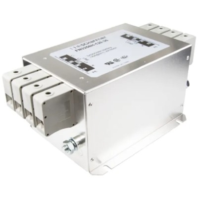 Schaffner Chassis Mount 3 Phase EMI Filter, Terminal Block, 120 A, 520V AC, 60Hz, Model FN3256