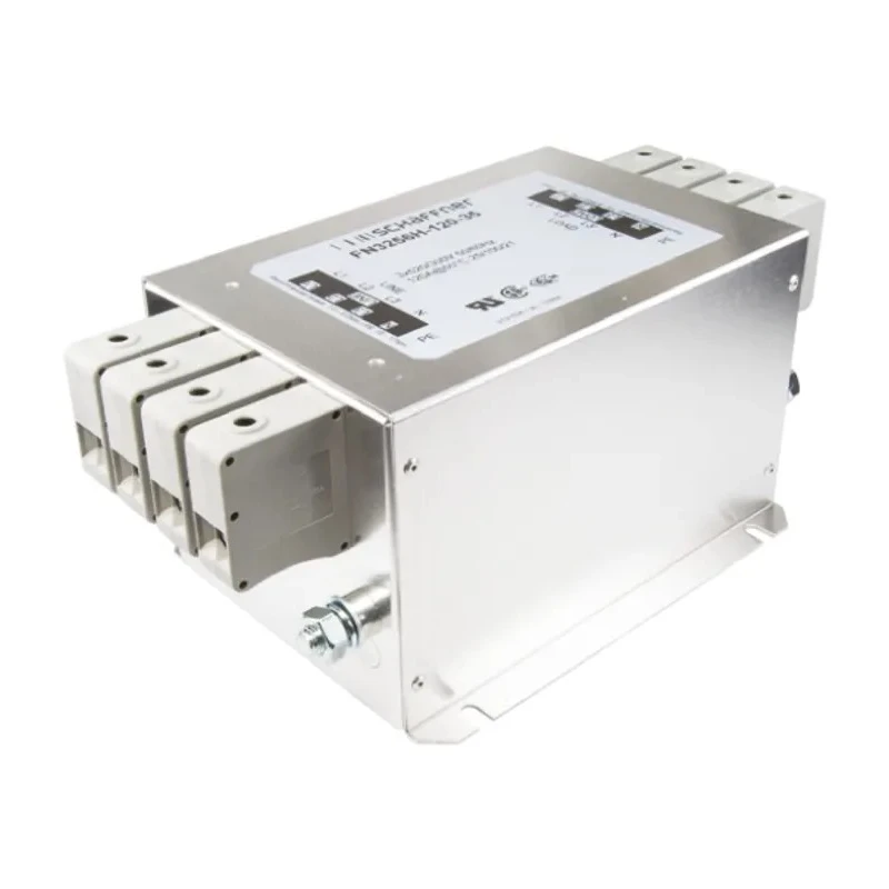 Schaffner Chassis Mount 3 Phase EMI Filter, Terminal Block, 120 A, 520V AC, 60Hz, Model FN3256