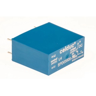 Celduc SP-ST-SL Series Solid State Relay PCB Mount 5 A Load 30 V DC Load 12-30 V DC Control SPD03505
