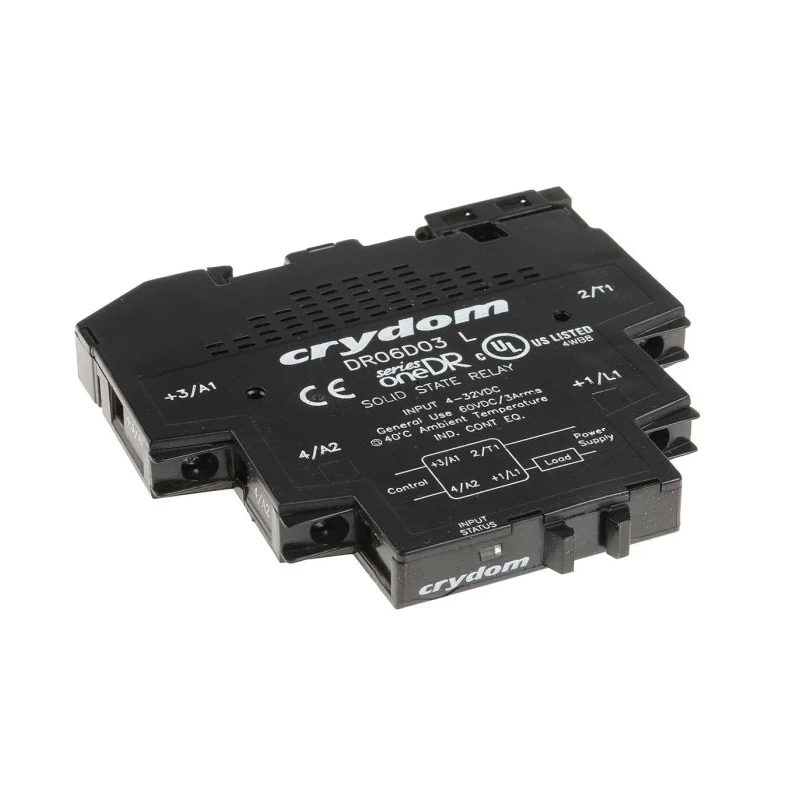 Crydom Solid State Interface Relay DR06D03 Control 32V DC DIN Rail Screw Mount