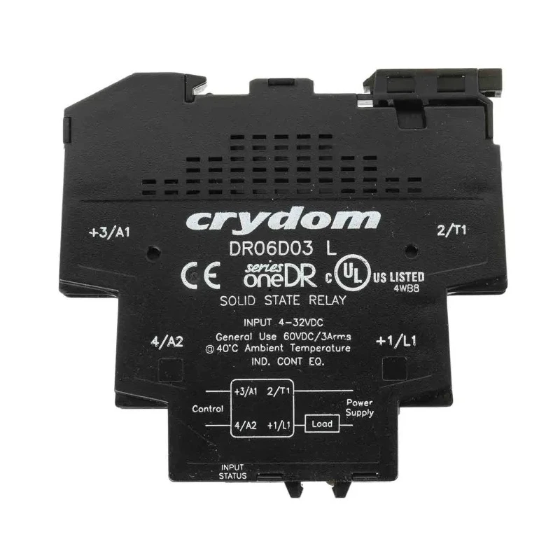 Crydom Solid State Interface Relay DR06D03 Control 32V DC DIN Rail Screw Mount