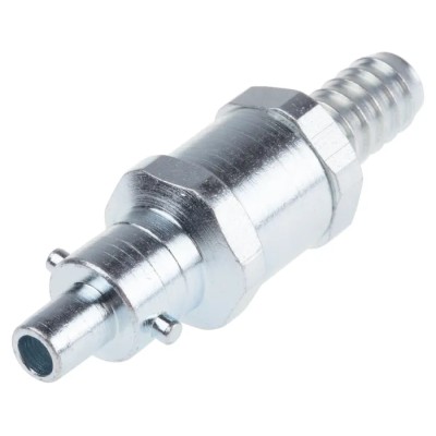 RS PRO Steel Pneumatic Quick Connect Coupling 3/8 in Male G 9.5mm Hose Tailpiece 776-8365