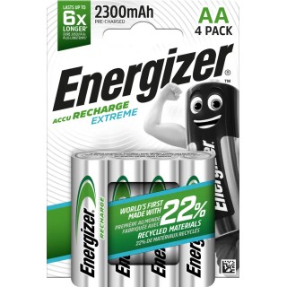 Energizer Rechargeable AA NiMH Battery 2.3 Ah Capacity 1.2 V Nominal Voltage - Pack of 4 7638900416893