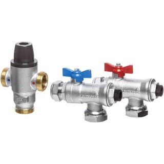 Altecnic Brass Thermostatic Washroom Valve CA-RS/MX5222, 10 bar Pressure, 30-50°C Temperature Range