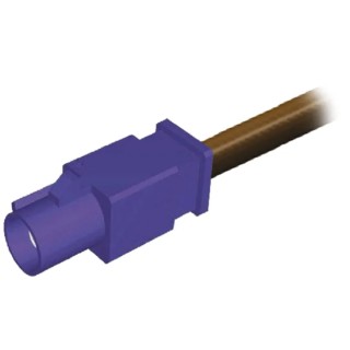Telegartner SMBA Series RG174 Terminated Coaxial Cable 500mm Length Brown Polybutylene Terephthalate Jacket RG174 