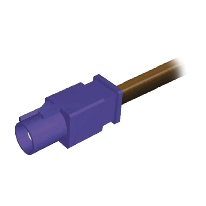 Telegartner SMBA Series RG174 Terminated Coaxial Cable 500mm Length Brown Polybutylene Terephthalate Jacket RG174 