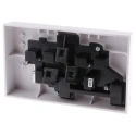 RS PRO 13A White 2 Gang Plug Socket Converter Socket Indoor Type G British 230V 776-8431