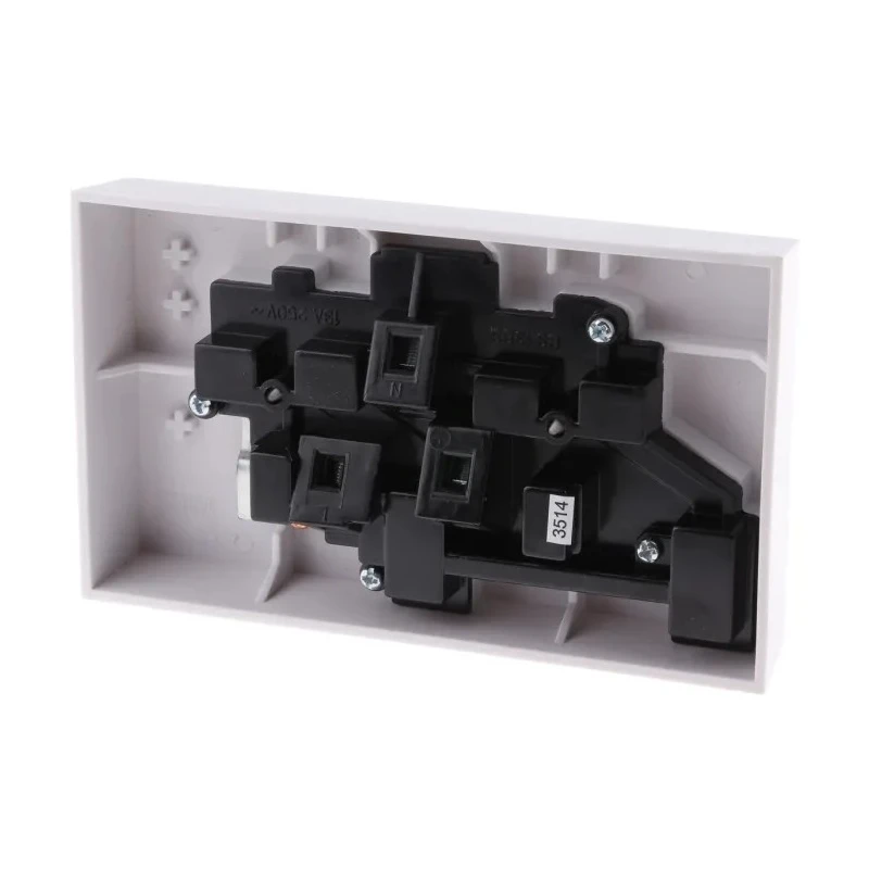 RS PRO 13A White 2 Gang Plug Socket Converter Socket Indoor Type G British 230V 776-8431