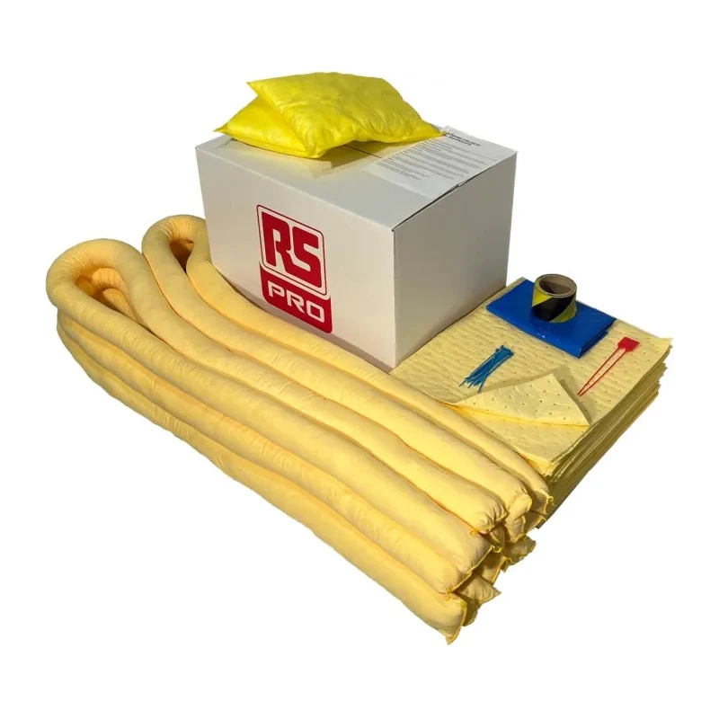 RS PRO Chemical Spill Kit 120 Litre Absorbent Capacity with Pads, Socks, Pillows, and Hazard Waste Accessories 776-9712