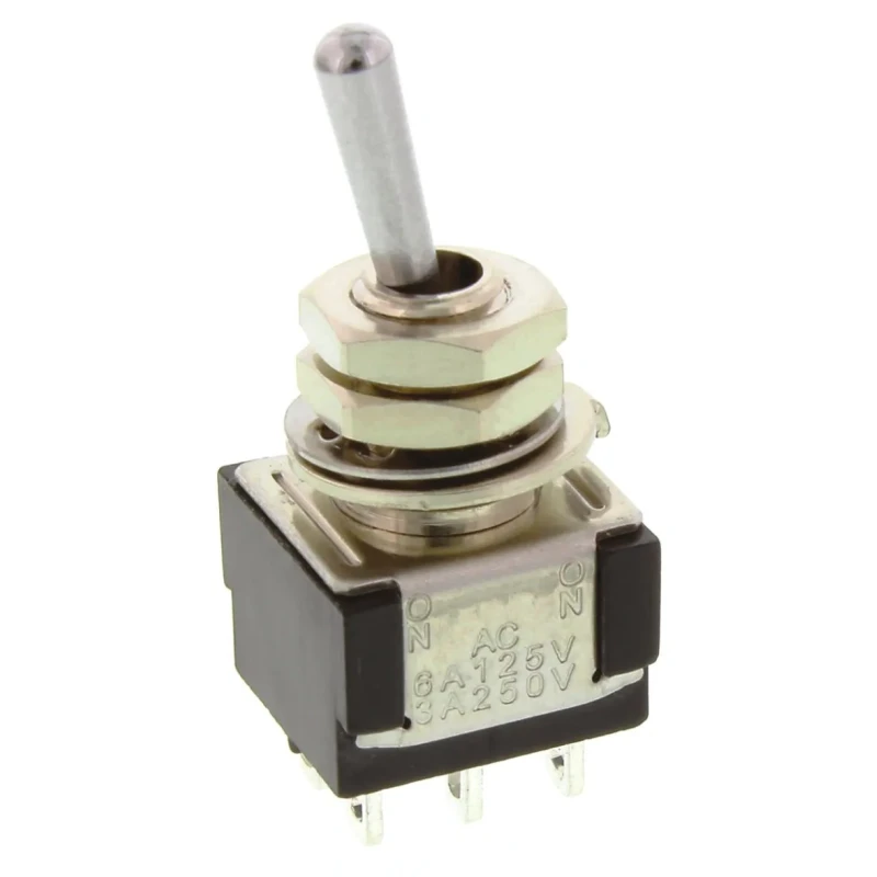 KNITTER-SWITCH Toggle Switch Panel Mount On-On DPDT Solder Terminal 30 V dc 250 V ac MTA 206 N