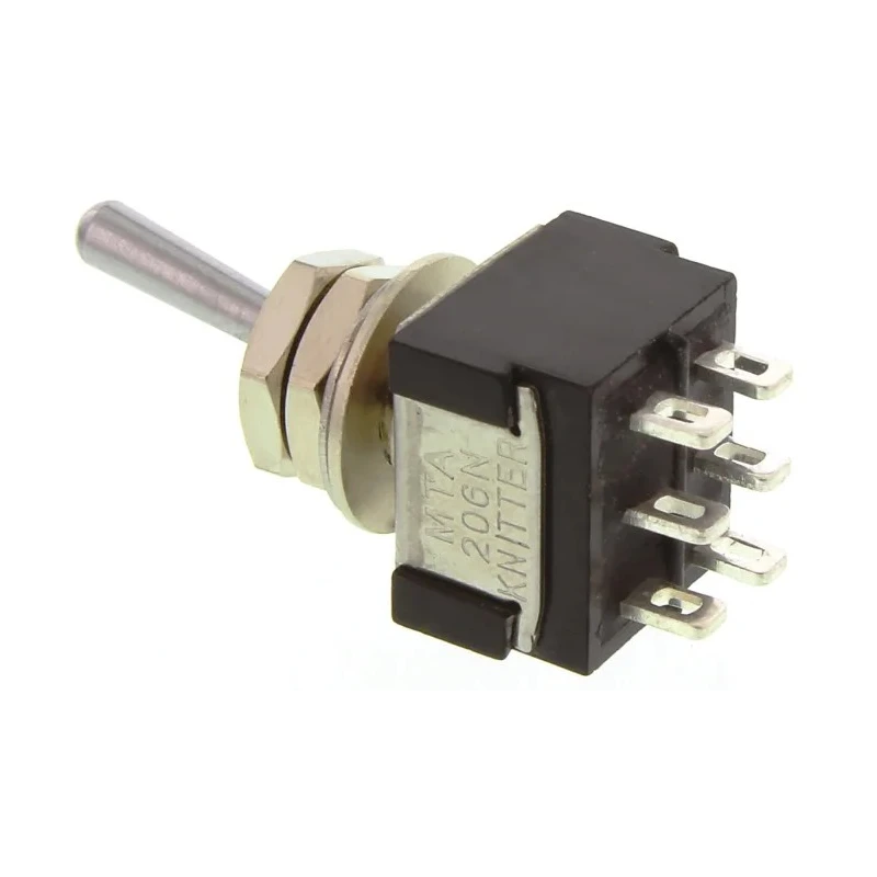 KNITTER-SWITCH Toggle Switch Panel Mount On-On DPDT Solder Terminal 30 V dc 250 V ac MTA 206 N