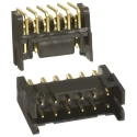Hirose DF11 Series Right Angle Through Hole PCB Header 12 Contacts 2 mm Pitch 2 Row Shrouded DF11