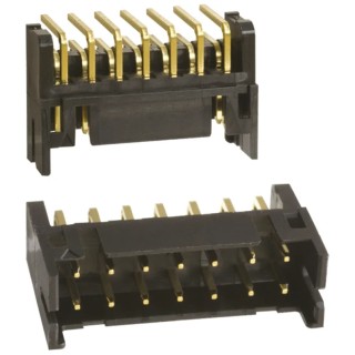 Hirose DF11 Series Right Angle Through Hole PCB Header, 14 Contact(s), 2 mm Pitch, 2 Row, Shrouded DF11