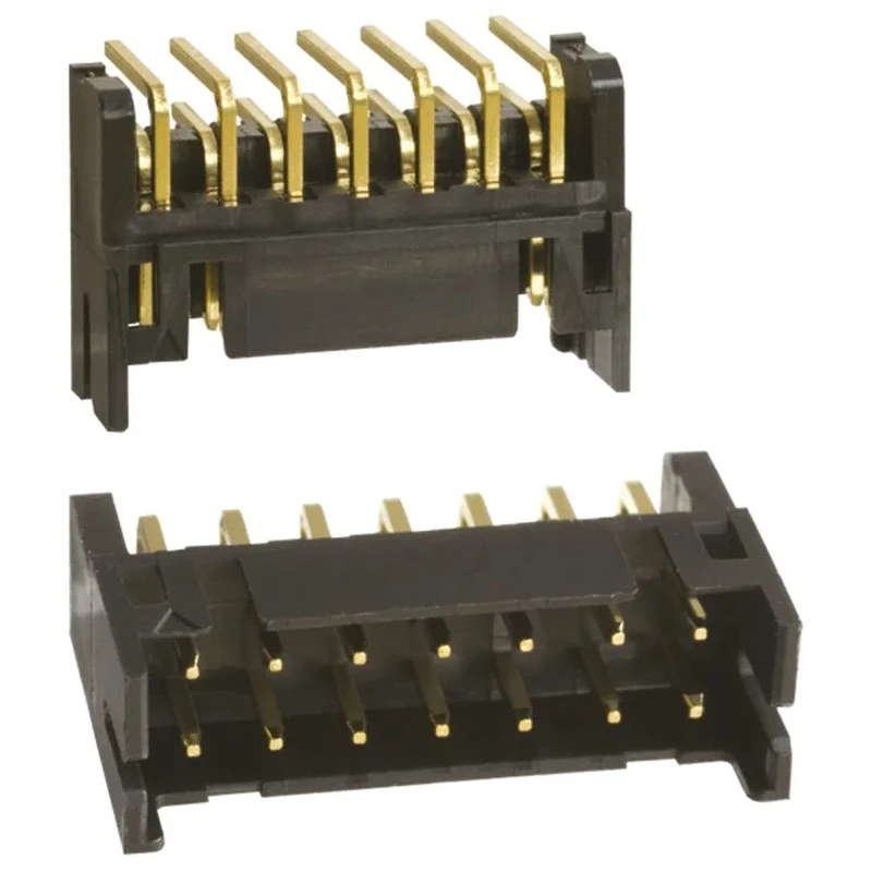 Hirose DF11 Series Right Angle Through Hole PCB Header, 14 Contact(s), 2 mm Pitch, 2 Row, Shrouded DF11