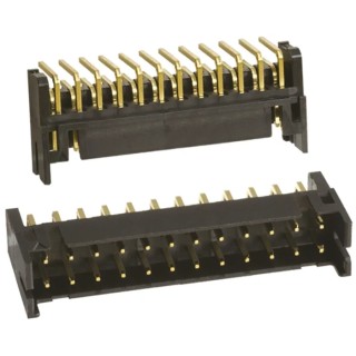 Hirose DF11 Series Right Angle Through Hole PCB Header 24 Contacts 2 mm Pitch 2 Row Shrouded DF11