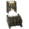 Hirose Right Angle Through Hole PCB Header Connector 6 Contacts 2 mm Pitch 2 Row Shrouded DF11