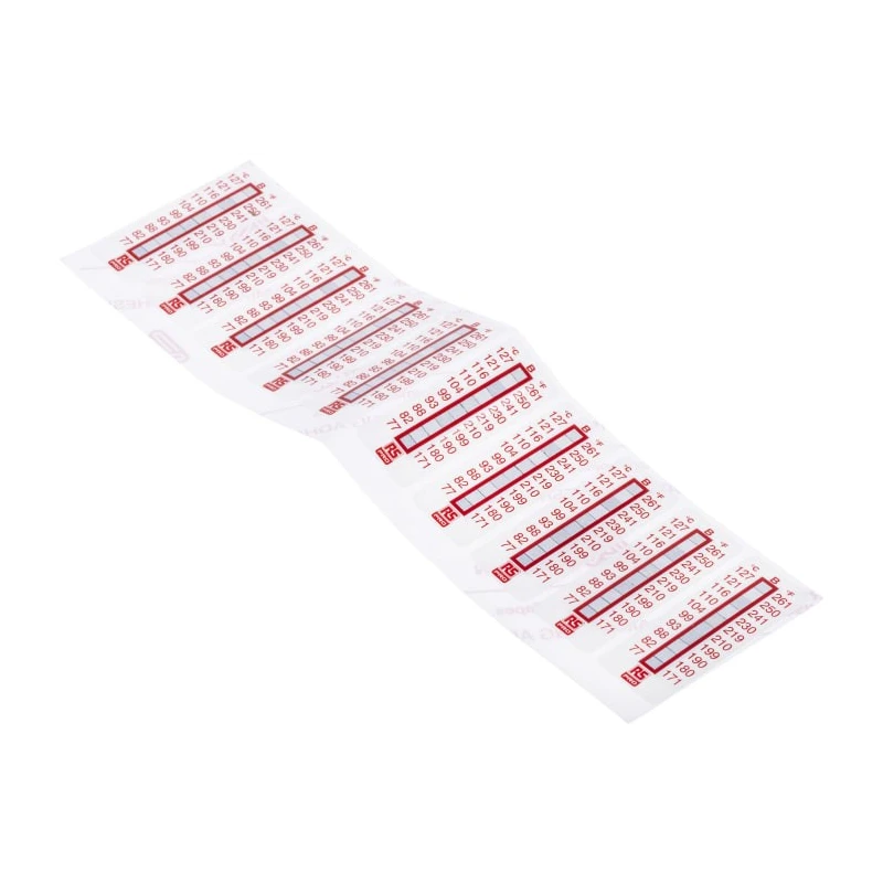 RS PRO Temperature Sensitive Label 77 °C to 127 °C 10 Levels 51mm x 18mm 779-9772