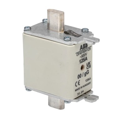 ABB 125A Centred Tag Fuse NH00 500V High Rupture Capacity Blade Tag OFAF00H125 1SCA022627R1630