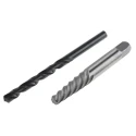 RS PRO 2 Piece Steel Screw Extractor Plastic Case Set 2 Pcs 779-8830