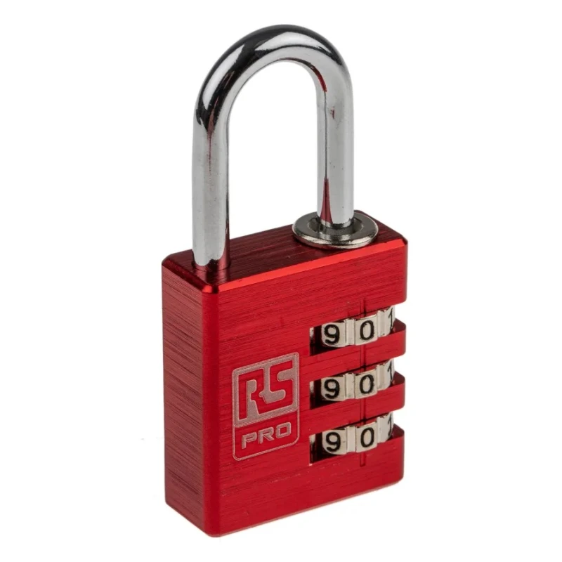 RS PRO Aluminium Combination Padlock 5 mm Shackle, 30 mm Body 781-6041