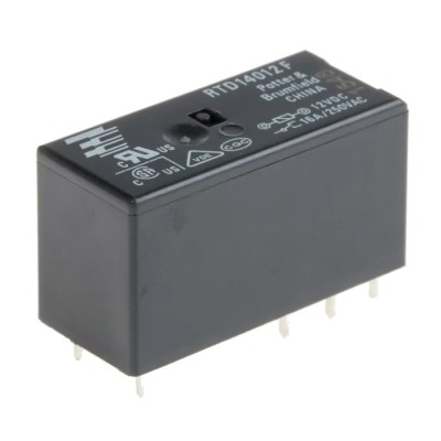 TE Connectivity Socket Power Relay 12V DC Coil 16A Switching Current SPDT RTD14012F