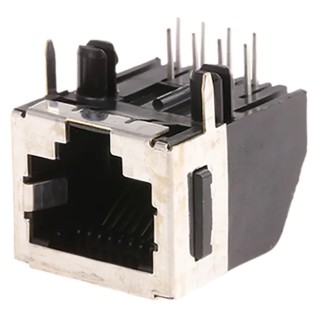 TE Connectivity RJ45 Socket Female, Through Hole, Cat3 Shielded Right Angle 1 Port 8 Way 