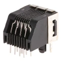 TE Connectivity RJ45 Socket Female, Through Hole, Cat3 Shielded Right Angle 1 Port 8 Way 