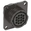 TE Connectivity Circular Connector, 14 Contacts, Flange Mount, Socket, Female, IP65, Thermoplastic Housing, 600V 206043-4