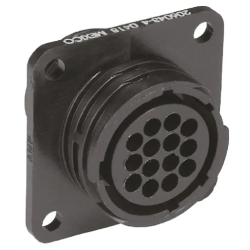 TE Connectivity Circular Connector, 14 Contacts, Flange Mount, Socket, Female, IP65, Thermoplastic Housing, 600V 206043-4