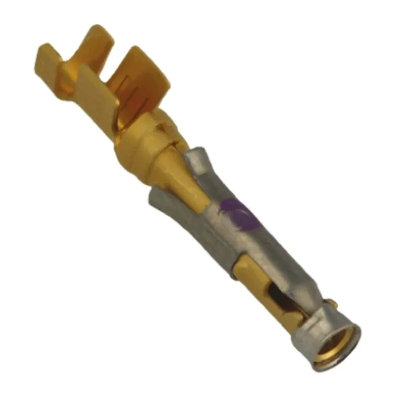 TE Connectivity Female Crimp Circular Connector Contact, Contact Size 16, Wire Size 14 and 18 AWG, Gold Plated 1-66360-4