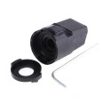 Vishay 22.5 mm Knob Diameter Black Plastic Dial Potentiometer Knob for 6.35 mm Circular Shaft 50A21B10