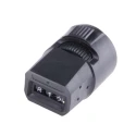 Vishay 22.5 mm Knob Diameter Black Plastic Dial Potentiometer Knob for 6.35 mm Circular Shaft 50A21B10