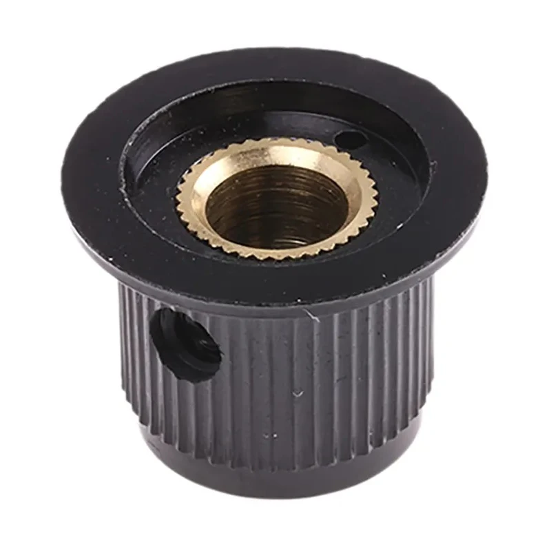 TE Connectivity 19 mm Diameter Black Phenolic Potentiometer Knob with White Indicator for 6.35 mm Circular Shaft PK50B1/4