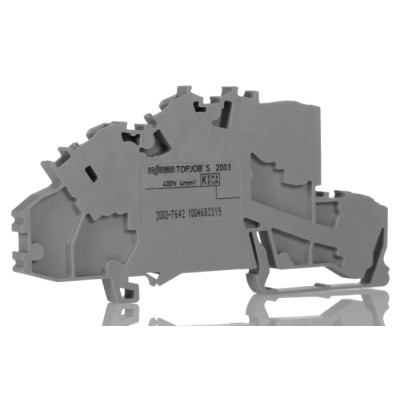 WAGO Multi Level Terminal Block Grey, 2.5mm² Cable CSA, 3-Level, Cage Clamp Termination 2003-7642