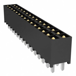 Samtec IPT1 Series Right Angle Through Hole PCB Header 40 Contacts 2.54 mm Pitch 2 Row Shrouded