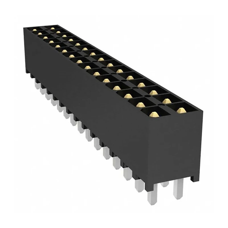 Samtec IPT1 Series Right Angle Through Hole PCB Header 40 Contacts 2.54 mm Pitch 2 Row Shrouded 