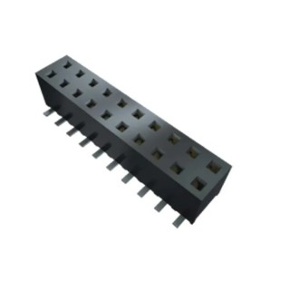 Samtec MMS Series Straight Through Hole PCB Socket 10-Contact 1 Row 2 mm Pitch Solder MMS-110-02-L-SV-K-TR