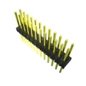 Samtec MTSW Series Straight Through Hole Pin Header, 3 Contacts, 2.54 mm Pitch, 1 Row, Unshrouded MTSW-103-12-S-S-770