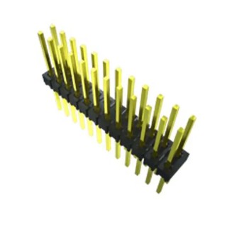 Samtec MTSW Series Straight Through Hole Pin Header, 3 Contacts, 2.54 mm Pitch, 1 Row, Unshrouded MTSW-103-12-S-S-770
