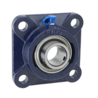 NSK-RHP Four Bolt Flange Spherical Bearing Unit 100 mm Inside Diameter Cast Iron, Anti-Static Nitrile Rubber, Mild Steel MSF2