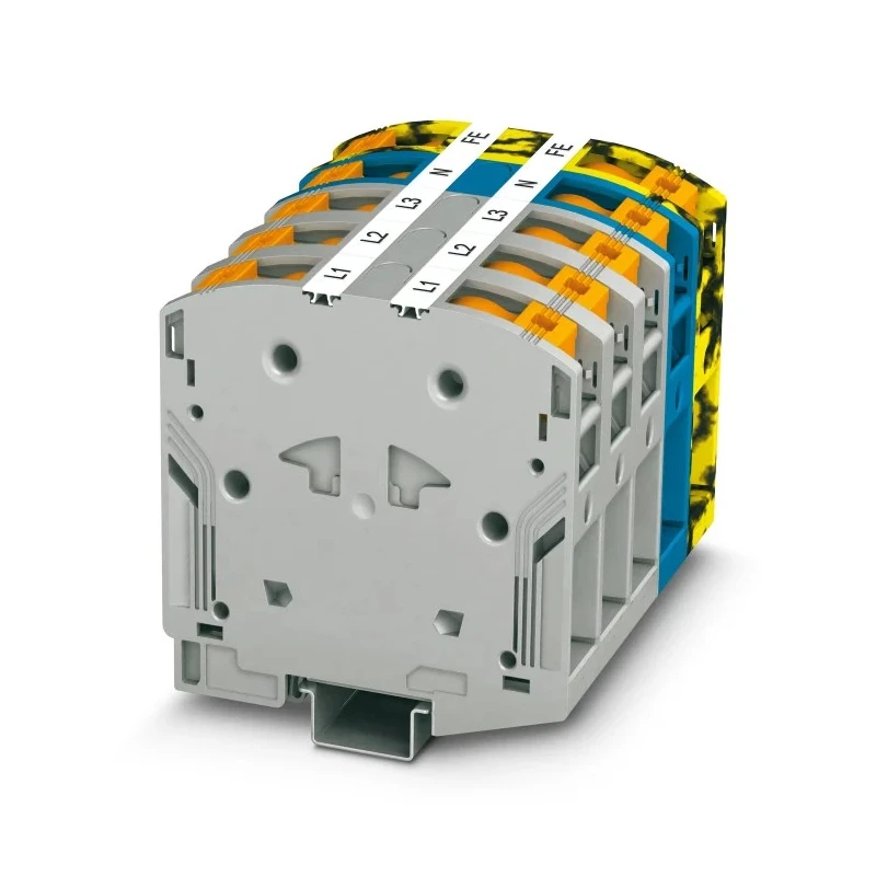 Phoenix Contact DIN Rail Terminal Block PTPOWER 95 Series 95mm² 1-Level Screw Terminal 1.5kV 232A IECEx/ATEX 3260100