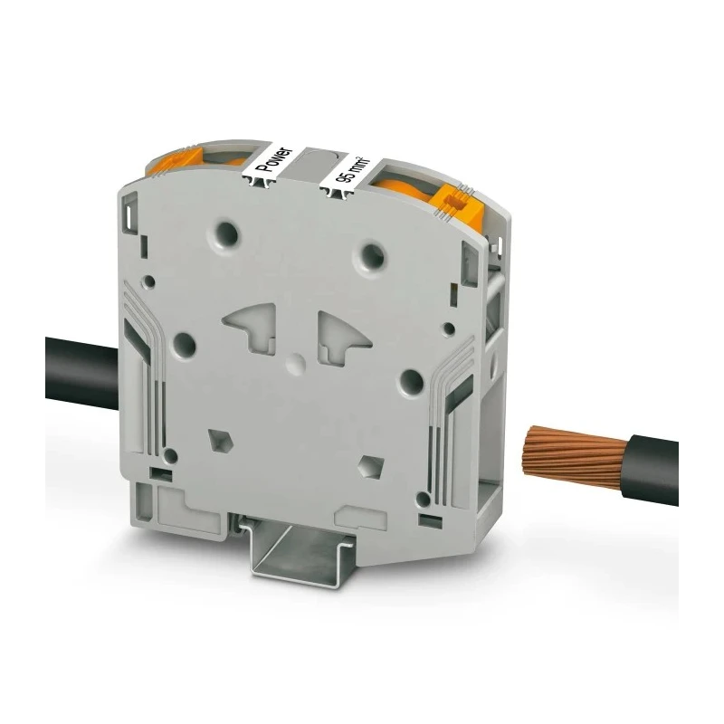 Phoenix Contact DIN Rail Terminal Block PTPOWER 95 Series 95mm² 1-Level Screw Terminal 1.5kV 232A IECEx/ATEX 3260100