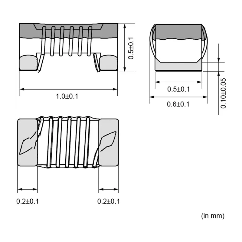 Murata Wirewound Surface Mount Inductor 11 nH ±5% 500 mA Idc 0402 Package Ferrite Core LQW15AN11NJ00D